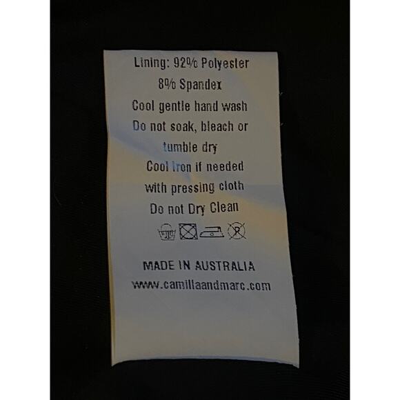 Camilla and Marc Olive Size 4 Runway Frock Lace Applique Bustier Black Dress New - Picture 9 of 11